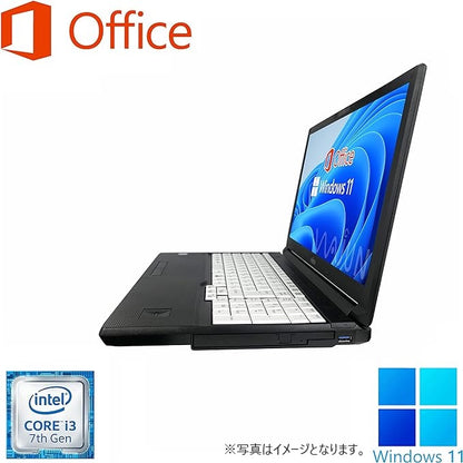 富士通 ノートPC A577/15.6型/10キー/Win 11 Pro/MS Office H&B 2019/Core i3-7130U/16GB/256GB SSD / 中古整備PC