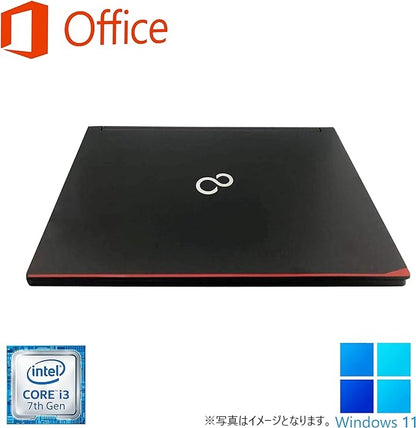 富士通 ノートPC A577/15.6型/10キー/Win 11 Pro/MS Office H&B 2019/Core i3-7130U/16GB/256GB SSD / 中古整備PC