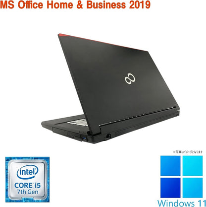 富士通 ノートPC A577/15.6型/10キー/Win 11 Pro/MS Office 2019 H&B/Corei5-7200U/8GB/SSD256GB /中古整備PC